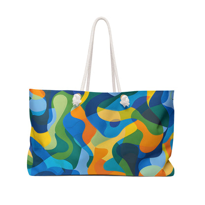 Abstract Blue Green Weekender Tote Bag