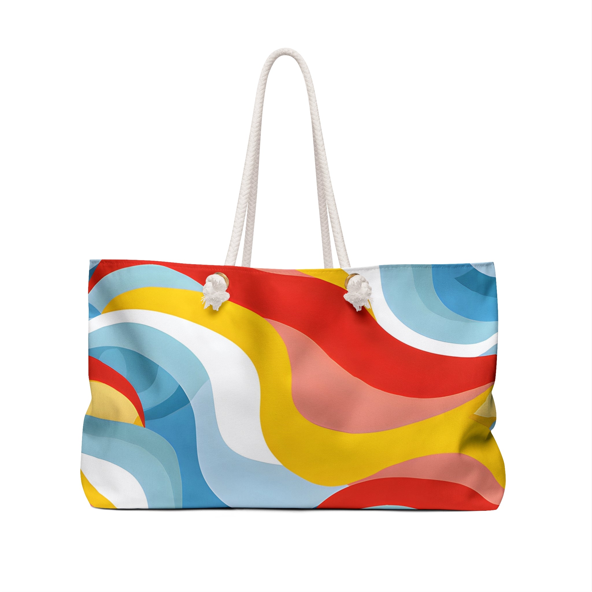 Sky Blue Wave Escape Weekender Tote Bag