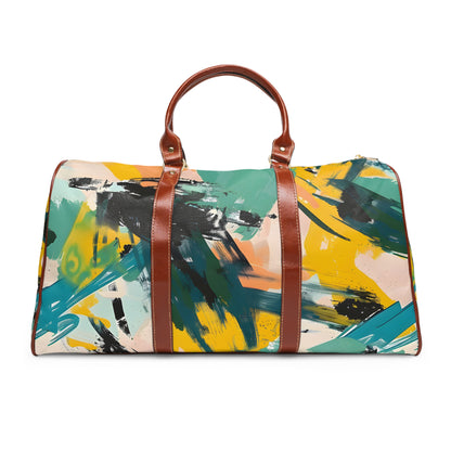 Emerald Green Splash Travel Bag