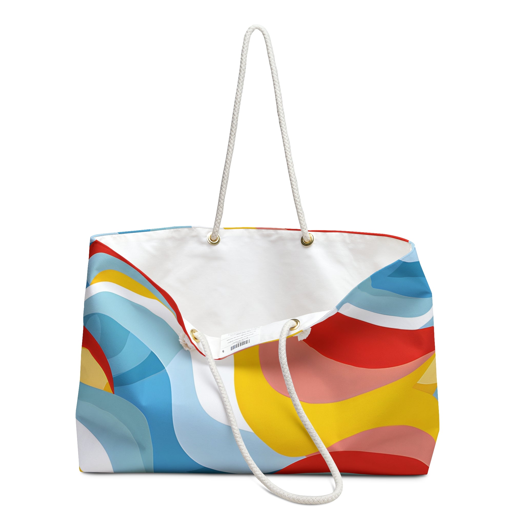 Sky Blue Wave Escape Weekender Tote Bag