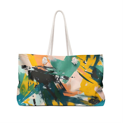 Emerald Splash Weekender Tote Bag