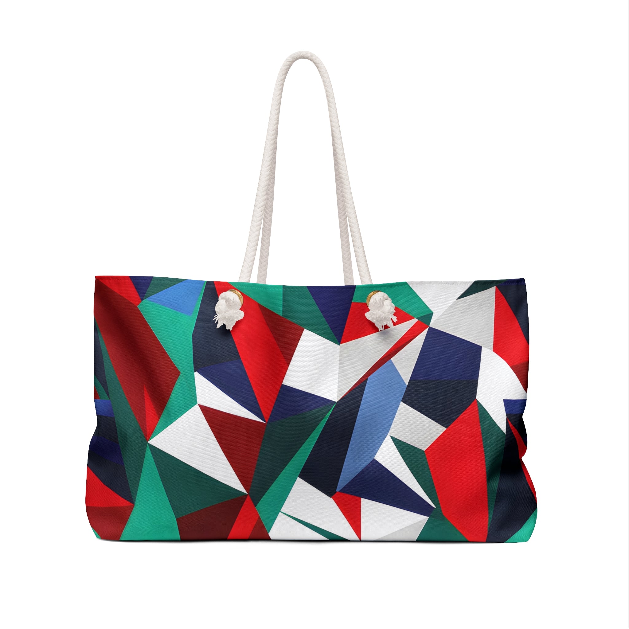 Emerald Green Abstract Weekender Tote Bag