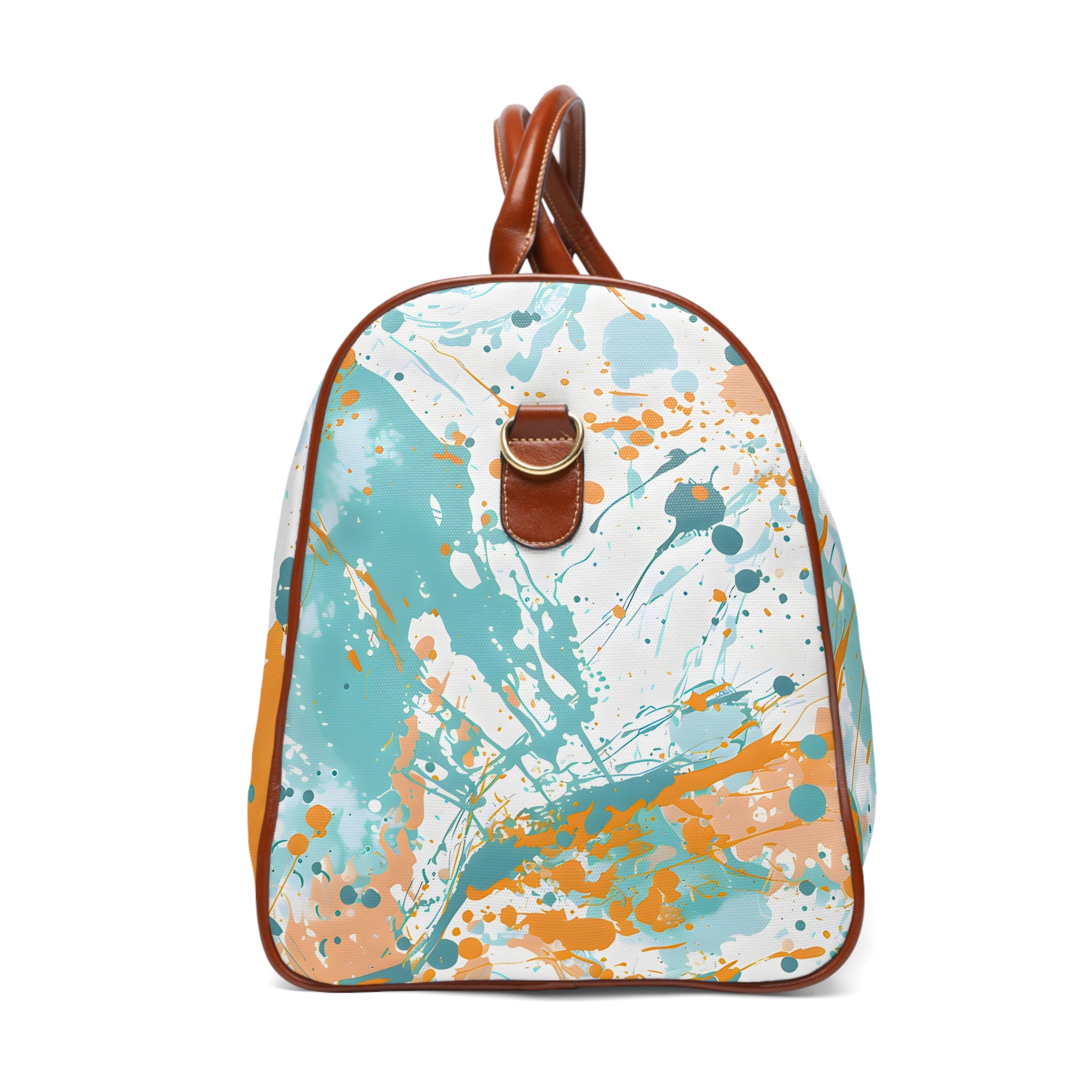 Turquoise Peach Splash Travel Bag