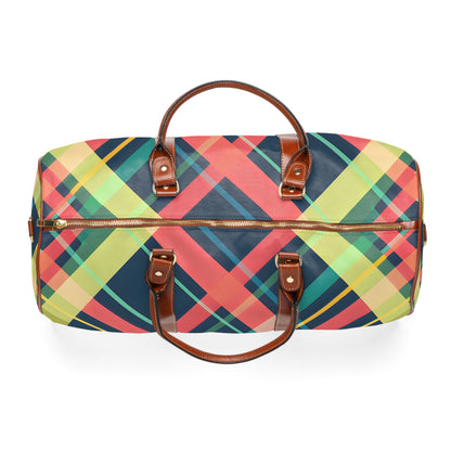 Yellow Spectrum Plaid Travel Bag