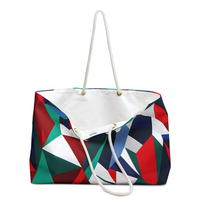 Emerald Green Abstract Weekender Tote Bag