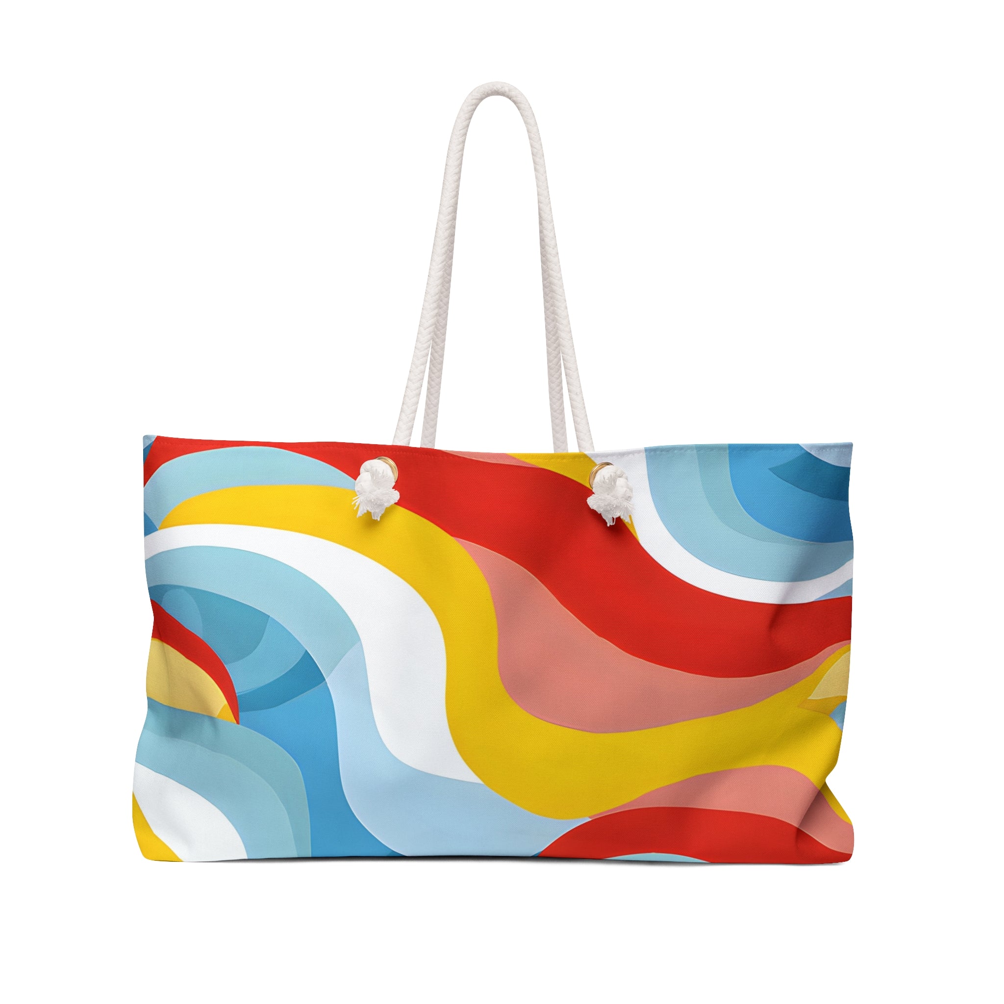 Sky Blue Wave Escape Weekender Tote Bag