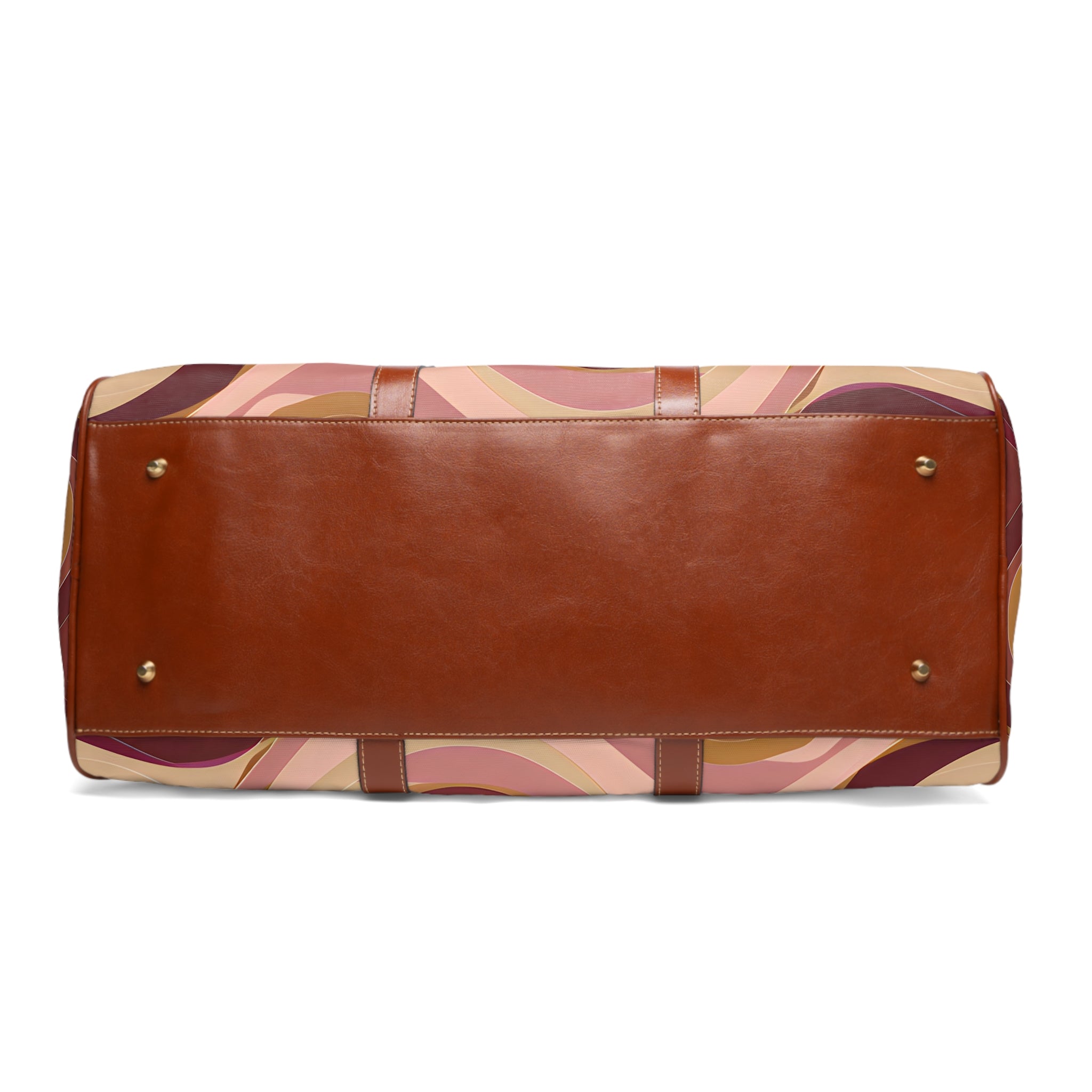 Dusty Maroon Waves Tropical Travel Bag