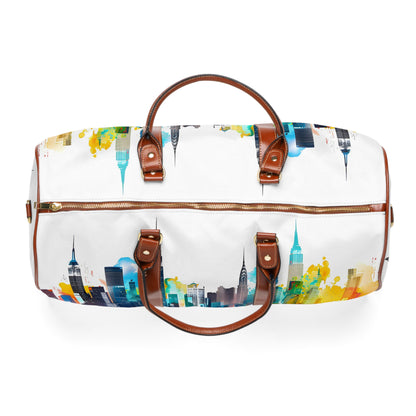 Colorful Cityscape Packed Travel Bag