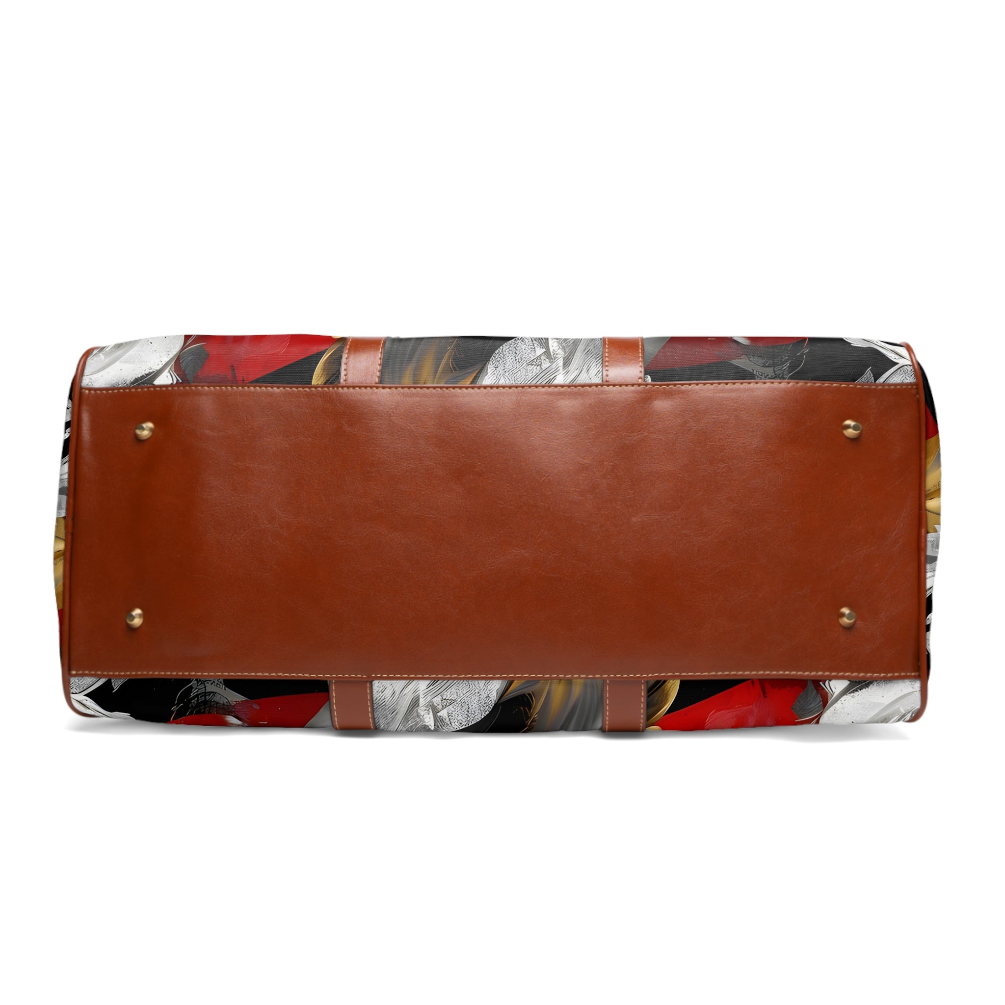 Crimson Gold Abstract Travel Bag