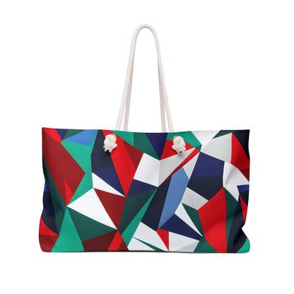 Emerald Green Abstract Weekender Tote Bag