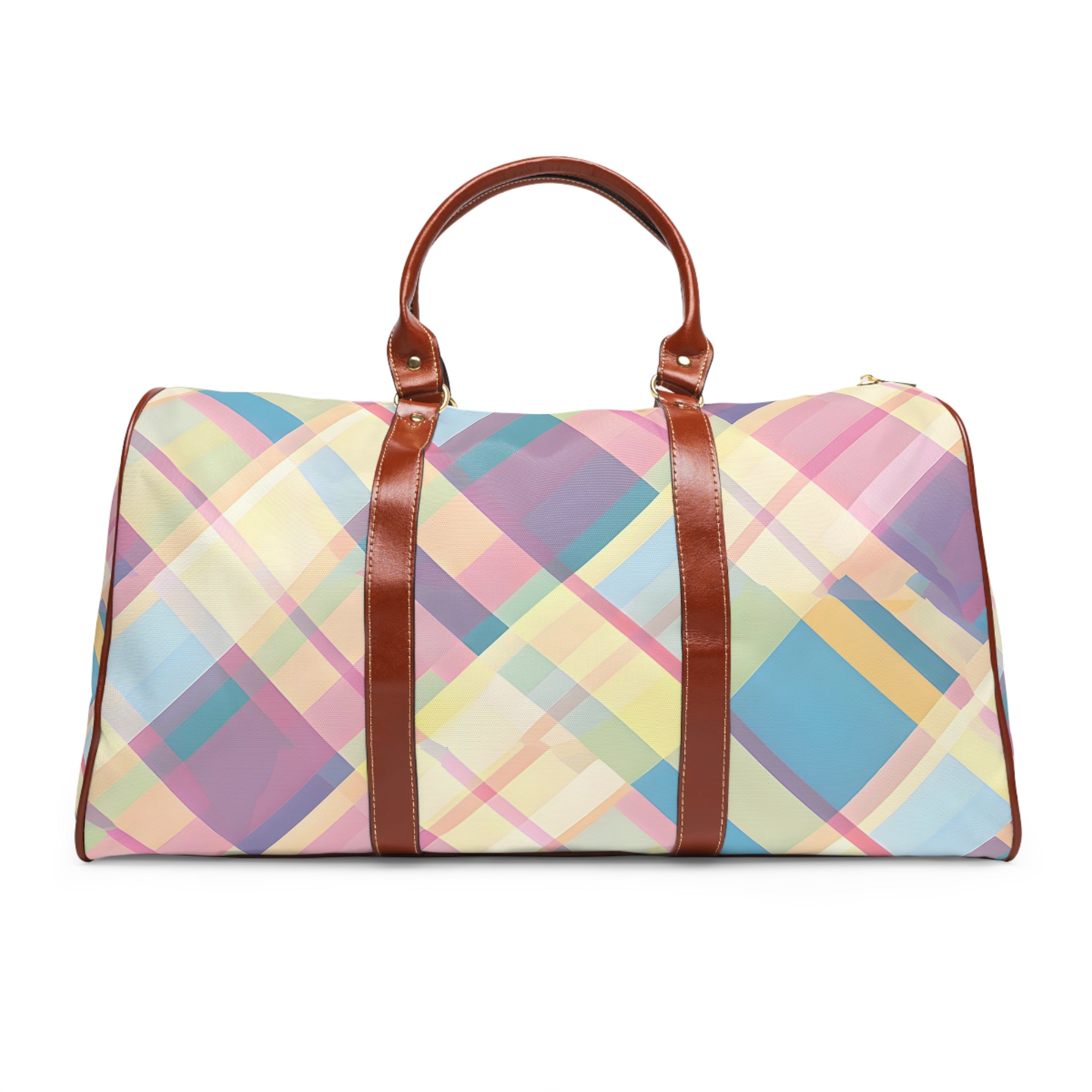 Plaid Pastel Pink Jetsetter Travel Bag