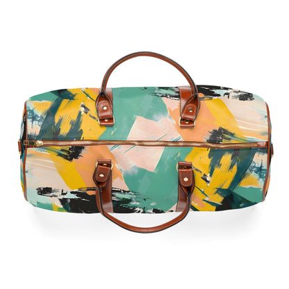 Emerald Green Splash Travel Bag