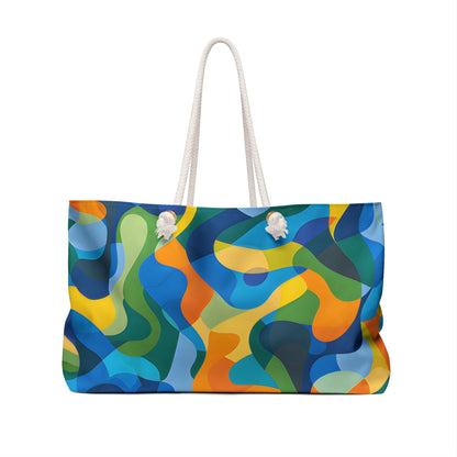 Abstract Blue Green Weekender Tote Bag