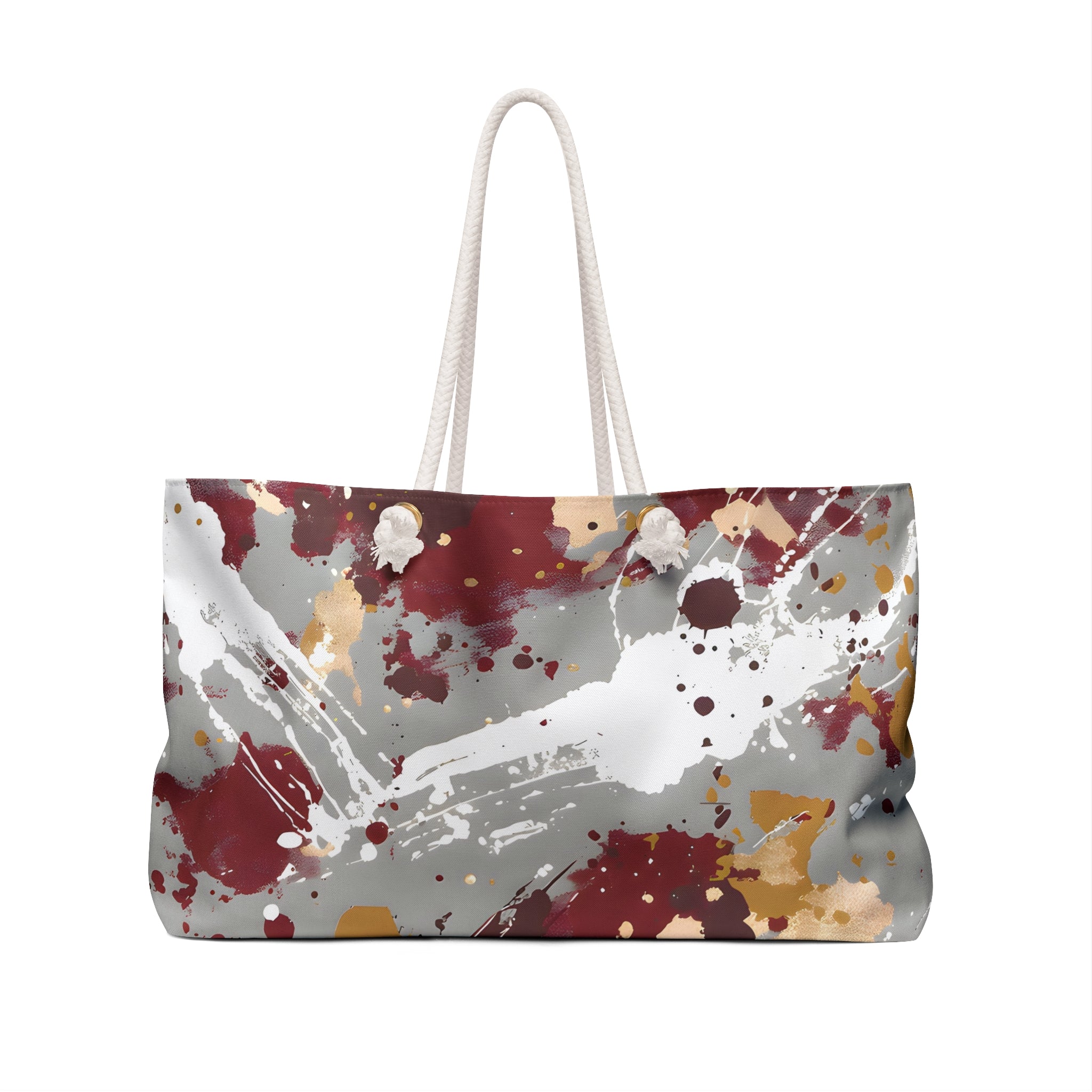 Maroon Splash Light Tote Bag