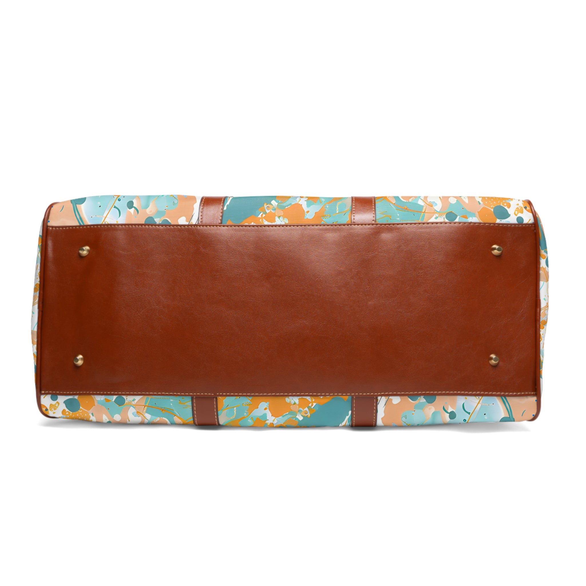 Turquoise Peach Splash Travel Bag