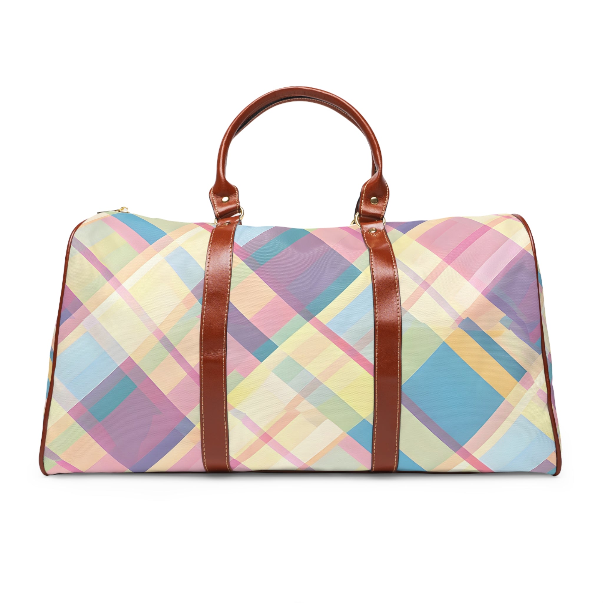 Plaid Pastel Pink Jetsetter Travel Bag