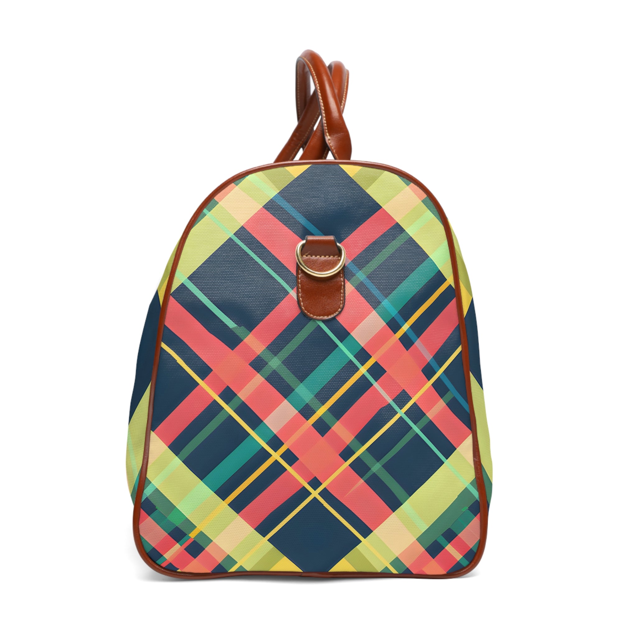 Yellow Spectrum Plaid Travel Bag